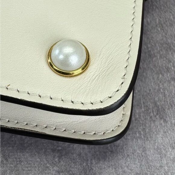 Gucci Rare Queen Margaret Pearl Web Nappa Leather Flap Broadway Bag - Picture 5 of 15
